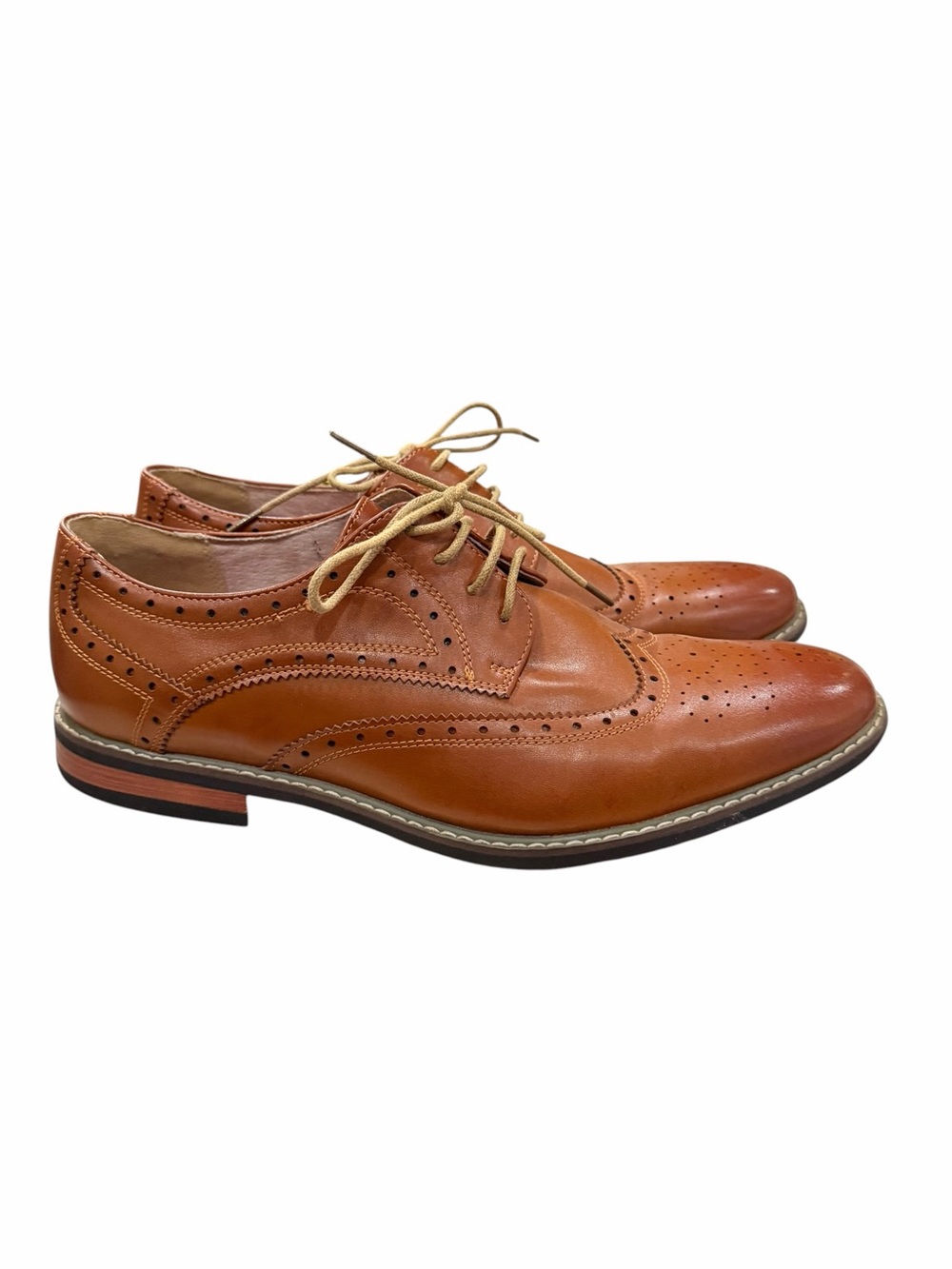 Bruno Marc Mens 13 Brown Leather Oxford Lace Up Shoes‎ S4